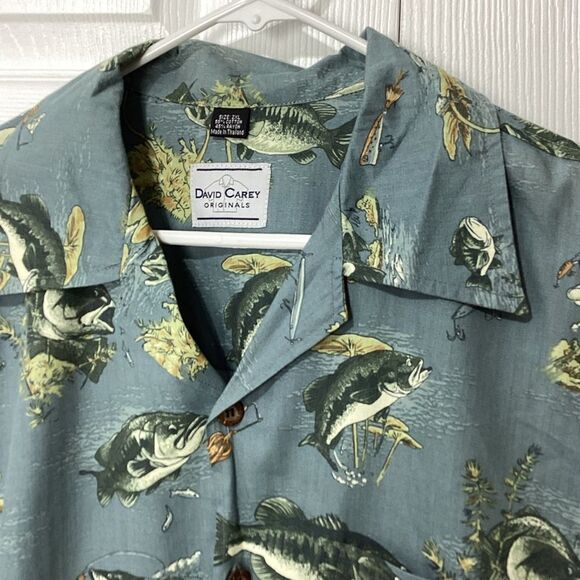 David Carey Originals Bermuda Fish Design Shirt 2XL NWT - Picture 7 of 11